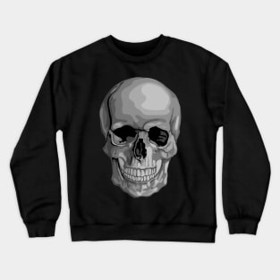 Artsy Gray Skull Crewneck Sweatshirt